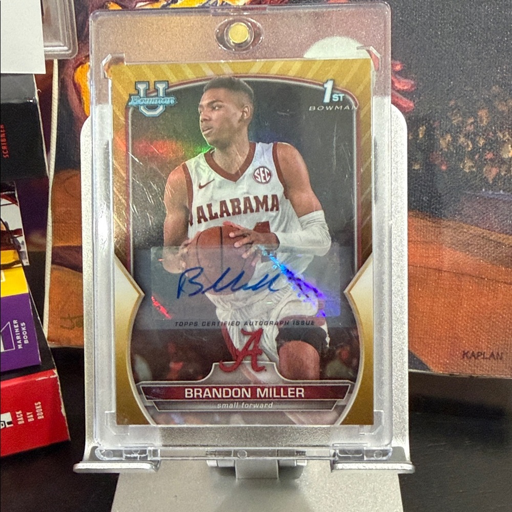 Brandon Miller Gold - Bowman Chrome Auto - Numbered 42/50
